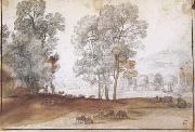 Claude Lorrain Pastoral Landscape (mk17) oil